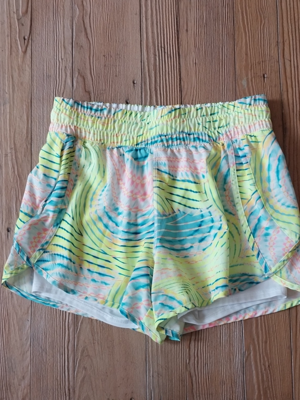Avia Pastel Yellow, Blue & Pink Athletic Shorts